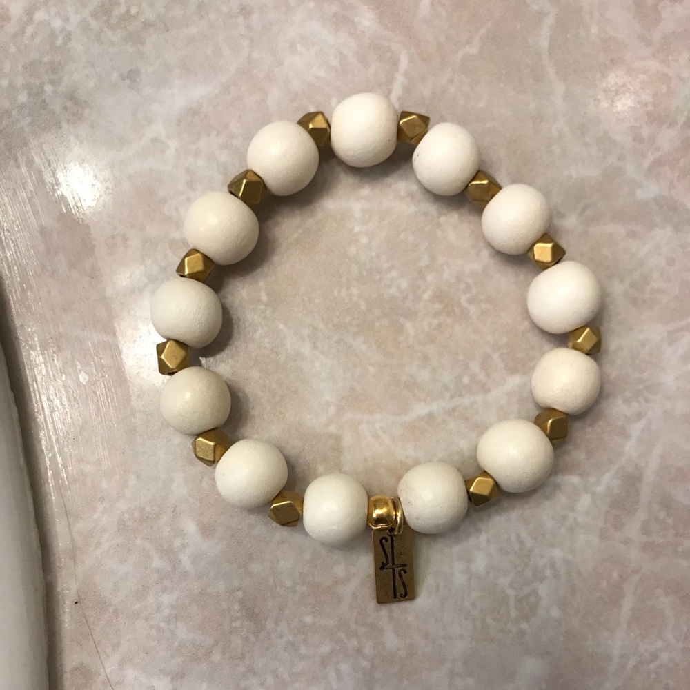 Stone and stick bracelet